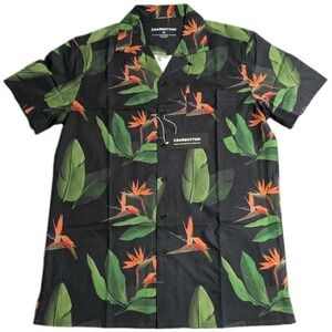 Bearbottom Cabana Camp Collar Shirt Mens Medium Paradise Tropical Floral NWT